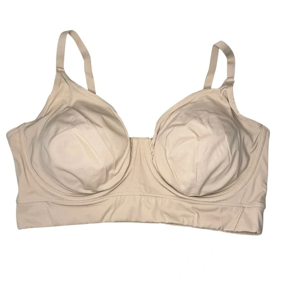 Rhonda Shear 2-pack Butterknit No Wire Underwire Bra Size XL Beige White NWOT - Picture 10 of 16